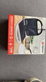 Alpina Sandwichmaker 750W - Nieuw in doos, Ophalen of Verzenden, Uitneembare platen, Nieuw