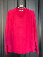WE fuchsia roze viscose blouse gerimpelde hals knopen, Ophalen of Verzenden, Nieuw, Maat 38/40 (M), Roze
