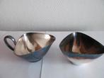 Verzilverd roomstel, Antiek en Kunst, Antiek | Goud en Zilver, Ophalen, Zilver