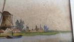 Prachtige aquarel Hollands landschap, Ophalen of Verzenden