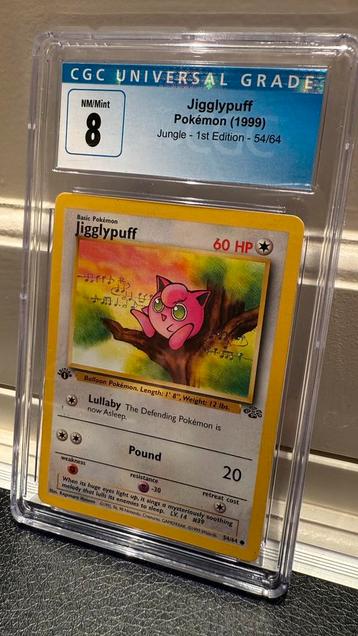 Pokémon Jungle Jigglypuff 54/64 1st Edition CGC 8.0 slab beschikbaar voor biedingen