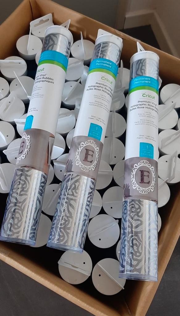 Cricut Premium Vinyl - Rose Bubbles Silver, Hobby en Vrije tijd, Schilderen, Nieuw, Ophalen of Verzenden
