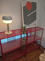 Moderne metalen open kast / wandrek rood, Ophalen, Zo goed als nieuw, Minder dan 150 cm, Minder dan 100 cm