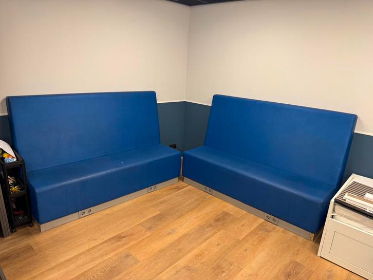 Horeca banken, Huis en Inrichting, Banken | Complete zithoeken, Gebruikt, Hout, Leer, Ophalen