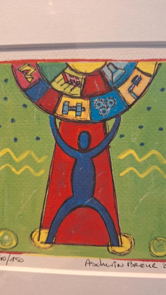 Aschwin Breur Ets - Art & Bizz - Oplage 150, Antiek en Kunst, Kunst | Etsen en Gravures, Ophalen of Verzenden