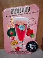 Prachtig reclamebord Mort Subite kriekbier, Verzamelen, Biermerken, Ophalen of Verzenden, Nieuw, Reclamebord, Plaat of Schild