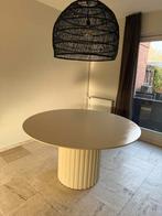HKliving Pillar Tafel Ø140 kleur cream, Huis en Inrichting, Tafels | Eettafels, Ophalen, Vijf personen of meer, Rond