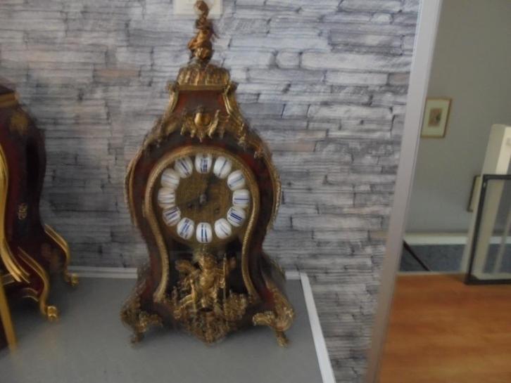 antieke boule klok met inleg 1870, Antiek en Kunst, Antiek | Klokken, Ophalen of Verzenden