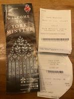 2 entreekaarten Kathedraal van York (Engeland), Tickets en Kaartjes, Twee personen, Ticket of Toegangskaart