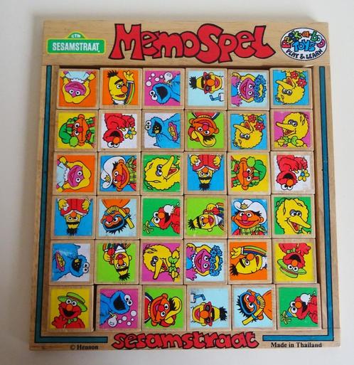 Sesamstraat memospel, compleet. Henson collectible, Verzamelen, Film en Tv, Gebruikt, Tv, Overige typen, Verzenden