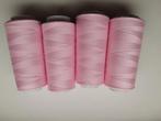 4 gebruikte konen lichtroze voor lockmachine, Hobby en Vrije tijd, Naaien en Fournituren, Ophalen of Verzenden, Gebruikt, Garen of Naald(en)