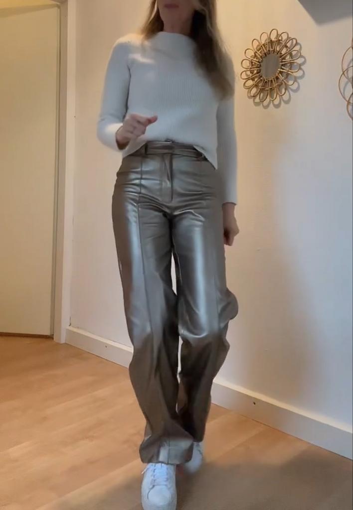 Seven Sisters Gouden Broek S - Najaar, Kleding | Dames, Broeken en Pantalons, Zo goed als nieuw, Maat 36 (S), Geel, Lang, Ophalen of Verzenden