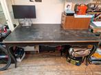 Zwarte eettafel - extendable dining table, Huis en Inrichting, Ophalen, Gebruikt, Klassiek, 200 cm of meer