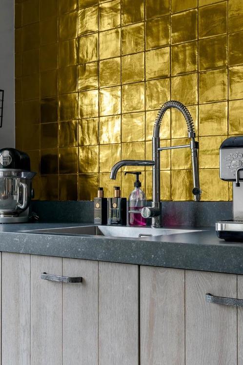 Gold | Spaanse Witjes, Doe-het-zelf en Verbouw, Tegels, Nieuw, Wandtegels, Keramiek, Minder dan 20 cm, Minder dan 20 cm, 10 m² of meer