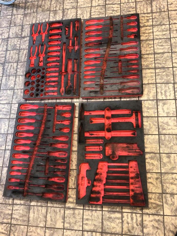 Gereedschapset in foam inlays, Doe-het-zelf en Verbouw, Gereedschap | Handgereedschap, Gebruikt, Ophalen of Verzenden