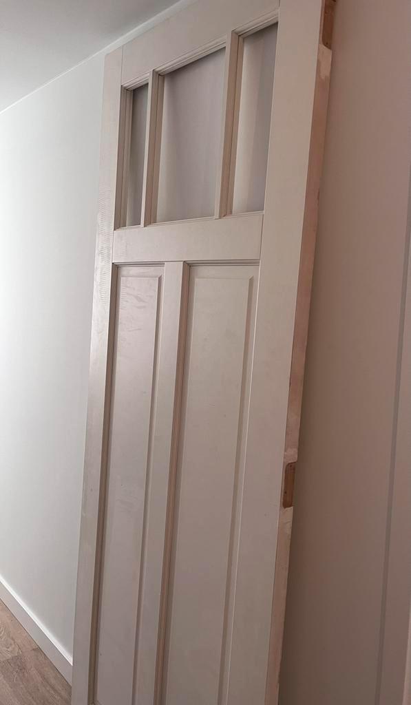 Binnendeur Skantrae model SKS 231 gegrond wit 211.5x82-82,5, Doe-het-zelf en Verbouw, Deuren en Horren, Zo goed als nieuw, Binnendeur