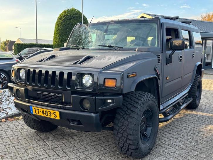 Hummer H2 6.0 V8 2003 Youngtimer Schuifdak Benzine, Auto's, Hummer, Bedrijf, Te koop, H2, Elektrische ramen, Lederen bekleding