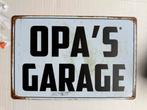 Opa's Garage Metalen Bord Vintage Stijl 30 bij 20, Ophalen of Verzenden