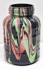 vaas gegoten uniek epoxy pouring art kunst handmade vazen, Overige kleuren, Ophalen of Verzenden, Minder dan 50 cm, Glas