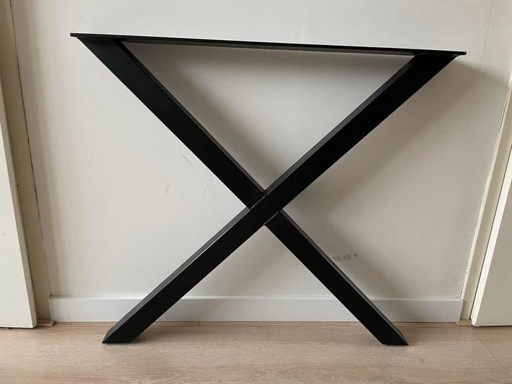 2x Metalen Tafelpoot - 72x79cm, Huis en Inrichting, Tafelonderdelen, Zo goed als nieuw, Tafelpoot, 50 tot 100 cm, Rechthoekig