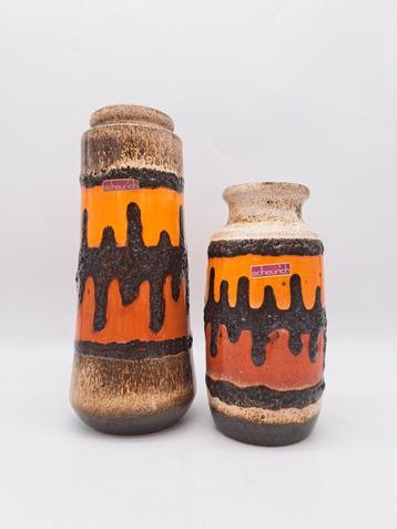 Set vintage West Germany Fat Lava vazen Scheurich   beschikbaar voor biedingen