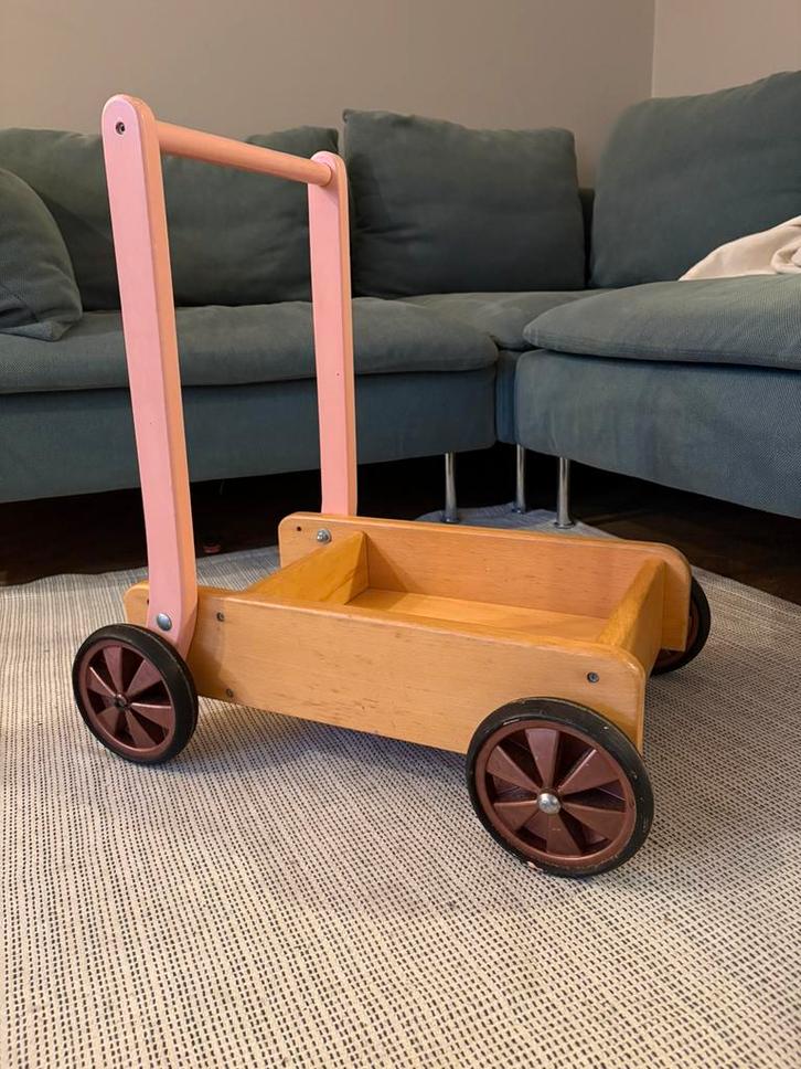 Blokkenkar, Kinderen en Baby's, Speelgoed | Houten speelgoed, Gebruikt, Ophalen