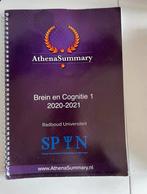 Athena summary Brein en Cognitie 1, Boeken, Psychologie, Ophalen of Verzenden, Zo goed als nieuw, Athena samenvatting