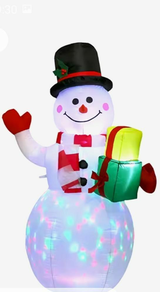 Kerstpoppen, Sneeuwpoppen opblaasbaar met ledverlichting en, Diversen, Kerst, Nieuw, Ophalen