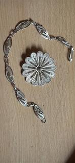 Zilveren Filigraan Set: Broche & Armband, Antiek en Kunst, Verzenden, Zilver