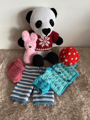 Gehaakte Panda pakket + Extra's beschikbaar voor biedingen