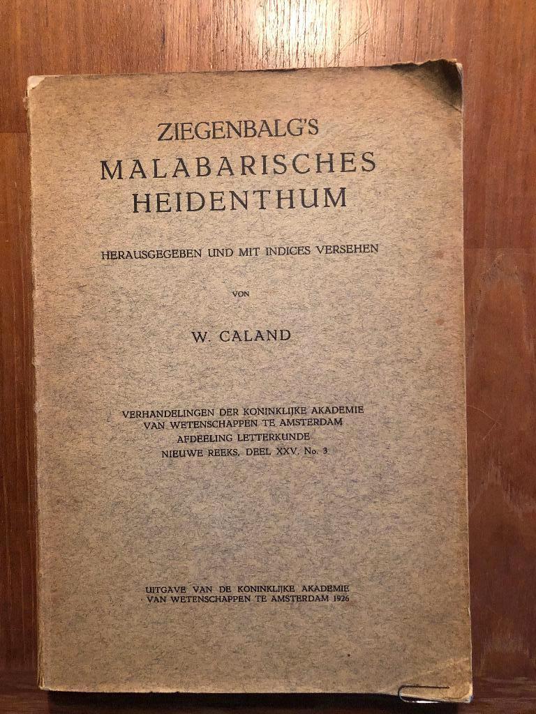 Zending India, 1926 Ziegenbalg's Malabarisches Heidenthum., Verzenden