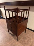 Antiek Mahonie Tijdschriftenhouder met lades, Antiek en Kunst, Ophalen