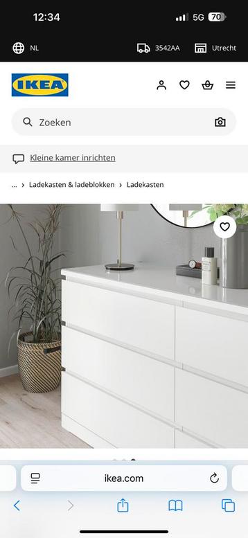 2  MALM ikea glas plaaten wit - afbeelding 1