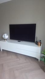 Tv meubel Wit hoogglans 210x45x60, Huis en Inrichting, Kasten | Televisiemeubels, Ophalen, Gebruikt, 200 cm of meer, Minder dan 100 cm