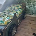 Stoer autobed - leger jeep thema, 85 tot 100 cm, Gebruikt, Ophalen of Verzenden, Matras