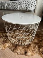Ikea bijzettafel wit, Huis en Inrichting, Ophalen, Minder dan 55 cm, Rond, Zo goed als nieuw