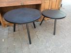 2 Zwarte bijzettafels, tafels ,industriële tafels., Huis en Inrichting, Woonaccessoires | Overige, Ophalen of Verzenden, Zo goed als nieuw