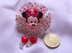 Disney Minnie Mouse face head vintage haarspeld jaren 80 90, Ophalen of Verzenden, Overige figuren, Zo goed als nieuw, Beeldje of Figuurtje