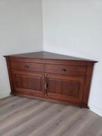 Massief eiken tv-hoekkast asymmetrisch, Huis en Inrichting, Ophalen, Met deur(en), 75 cm of meer, Klassiek