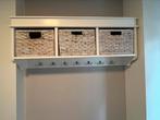 Witte kapstok met mandjes 1,00 m breed, Gebruikt, 100 tot 150 cm, Hout, Ophalen