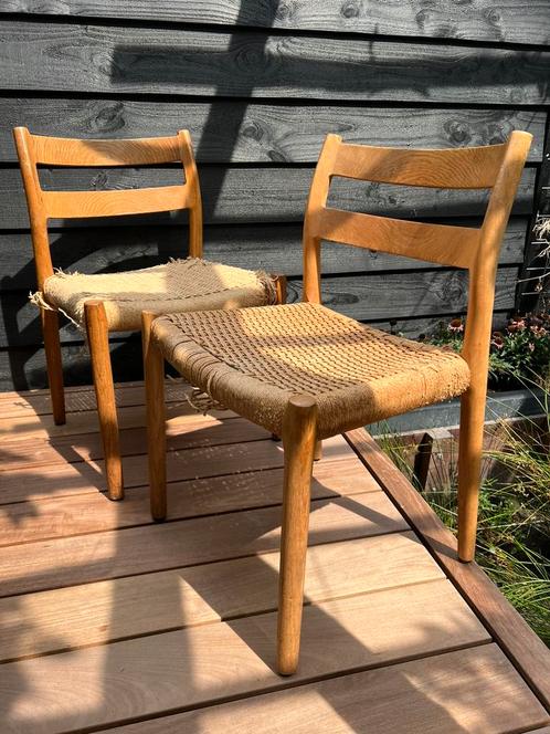 4 stoelen - Niels Otto Møller - Model 84, Huis en Inrichting, Stoelen, Gebruikt, Vier, Ophalen