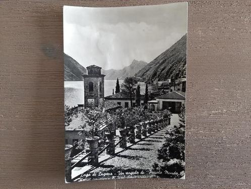 Zwitserland, Meer van Lugano, gelopen, 1957, Verzamelen, Ansichtkaarten | Buitenland, Gelopen, Overig Europa, 1940 tot 1960, Verzenden