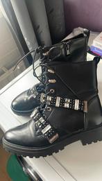 Mooie zwarte biker boots maat 39, Kleding | Dames, Ophalen of Verzenden, Zo goed als nieuw, Zwart