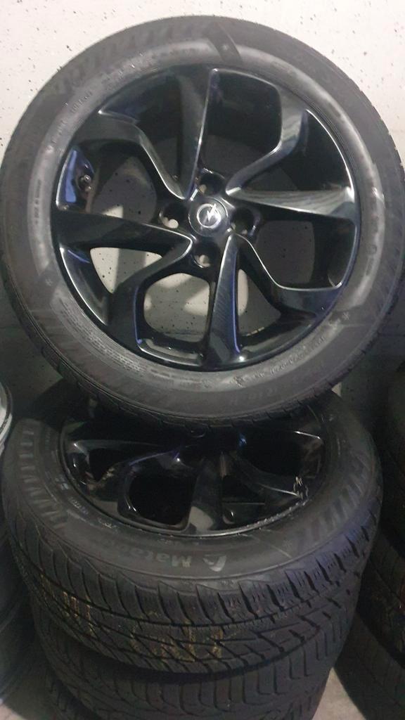 16"Winter set Origineel Opel Zwarte velgen Corsa/Adam/Meriva, Auto-onderdelen, Banden en Velgen, Velg(en), Winterbanden, 16 inch