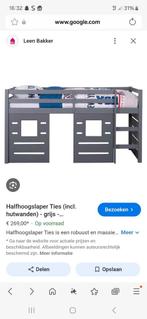 Mooie halve hoogslaper inclusief wanden, Ophalen, Eenpersoons, Zo goed als nieuw, 90 cm