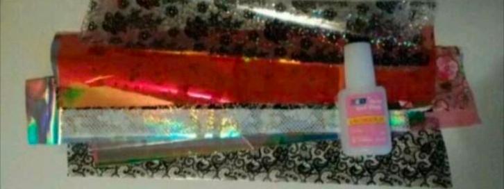 Nagelfolie 4*20cm x20 mix incl verzend, Sieraden, Tassen en Uiterlijk, Uiterlijk | Cosmetica en Make-up, Nieuw, Handen en Nagels