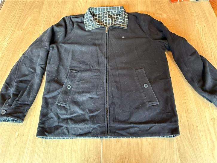 Lacoste jas - Bomber Jacket Reversible maat L, Kleding | Heren, Jassen | Zomer, Zo goed als nieuw, Zwart, Ophalen of Verzenden