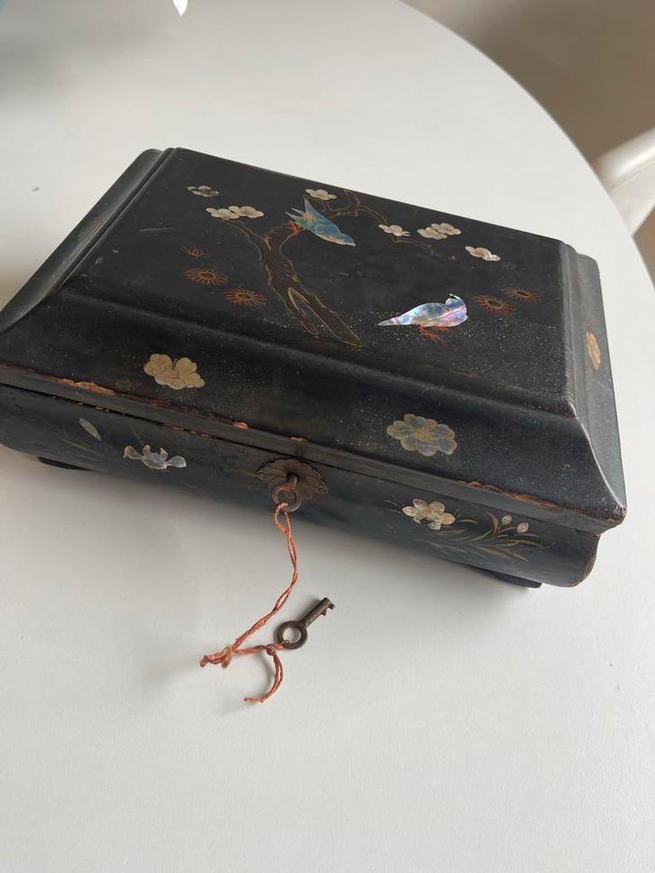 Antieke Doos met Inlegwerk, Antiek en Kunst, Antiek | Woonaccessoires, Ophalen