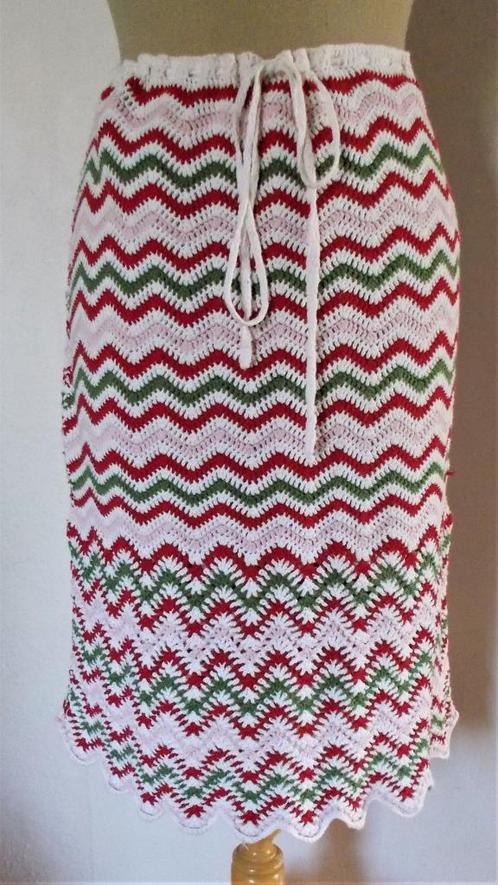 Leuk gehaakt/knitwear rokje! L, Kleding | Dames, Rokken, Zo goed als nieuw, Maat 42/44 (L), Groen, Onder de knie, Verzenden