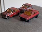 Majorette 3x Renault zwaar bespeelde R5 en 11, Hobby en Vrije tijd, Modelauto's | Overige schalen, Ophalen of Verzenden, Gebruikt